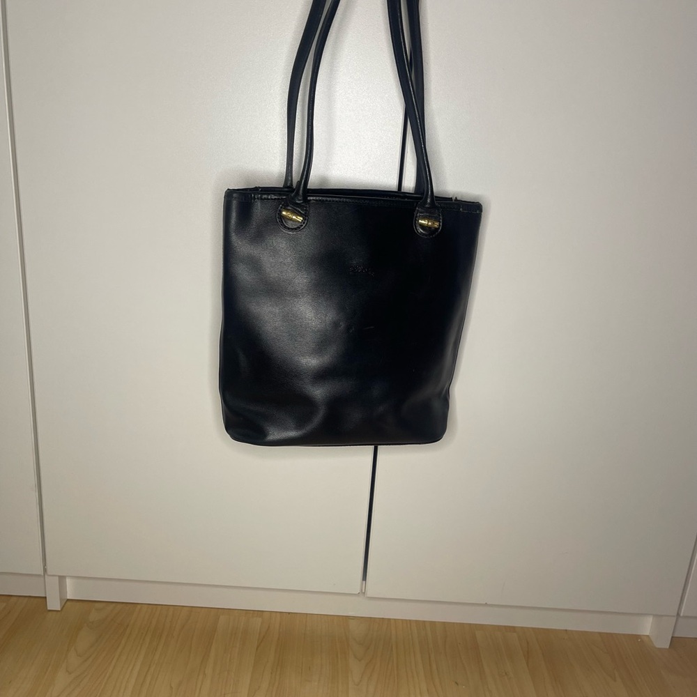 Longchamp bucket  Bag with w/Bamboo gold Toggles shoulder bag with dust cover - Picture 7 of 8
